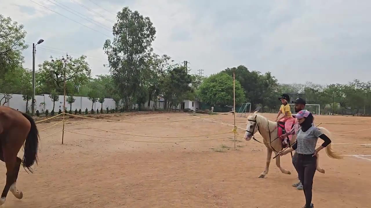 Video still from a mounted training session